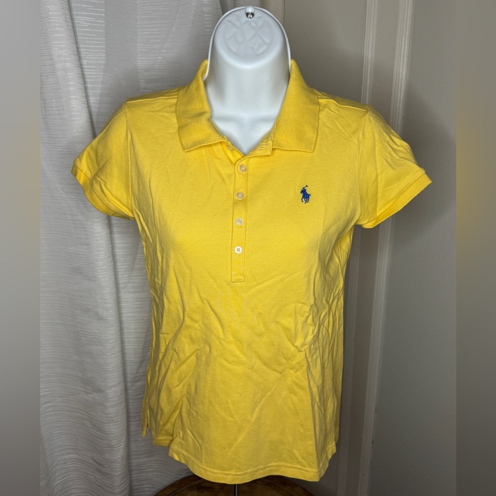 Ralph Lauren Girls Yellow Polo Button Shirt